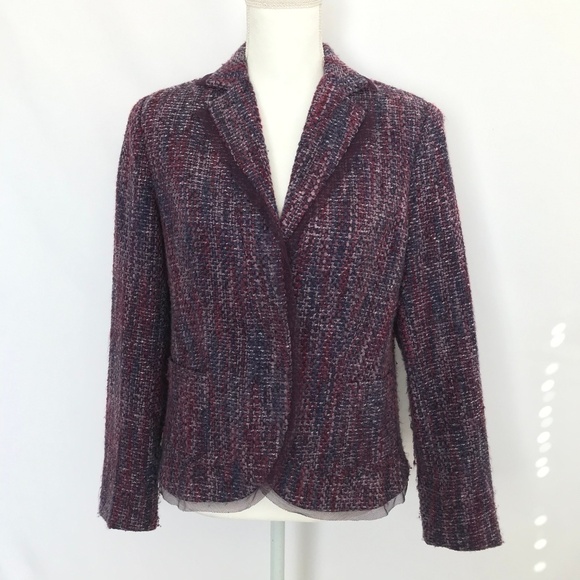 Coldwater Creek Purple Tweed Blazer - Picture 1 of 8